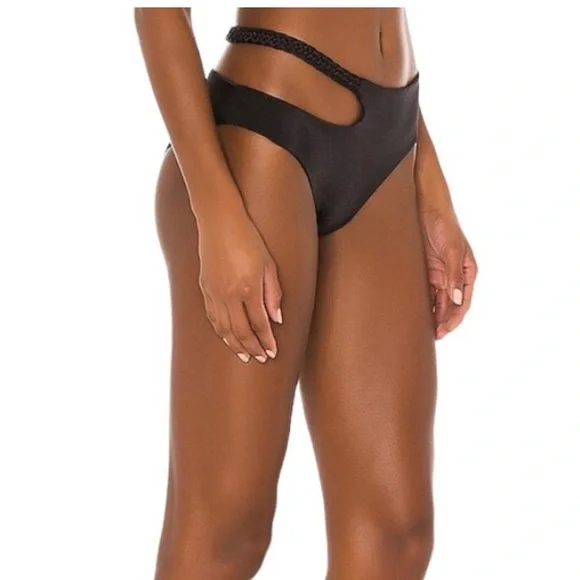 🆕 2pc REVOLVE X JOUES DE SABLE Emmy Cut-Out Bikini Top & Bottom in Noir - Picture 4 of 12